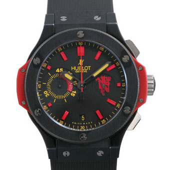 HUBLOT ウブロ ビッグバン コピー レッドデビルバン 318.CM.1190. RX.MAN08 マンチェスター ユナイテッド限定 クロノグラフ ブラック/レッド